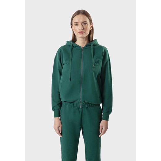 Zielona bawełniana bluza na suwak ze sklepu Molton w kategorii Bluzy damskie - zdjęcie 183568636