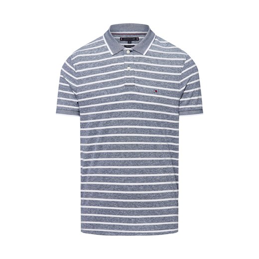 Tommy Hilfiger Męska koszulka polo z zawartością lnu Mężczyźni Bawełna granatowy w paski ze sklepu vangraaf w kategorii T-shirty męskie - zdjęcie 183575477