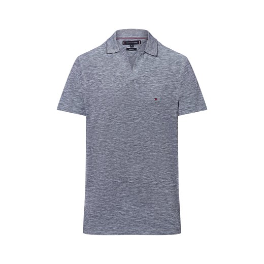 Tommy Hilfiger Męska koszulka polo Mężczyźni Bawełna granatowy marmurkowy ze sklepu vangraaf w kategorii T-shirty męskie - zdjęcie 183575479