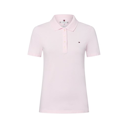 Tommy Hilfiger Damska koszulka polo Kobiety Bawełna różowy jednolity ze sklepu vangraaf w kategorii Bluzki damskie - zdjęcie 183575487