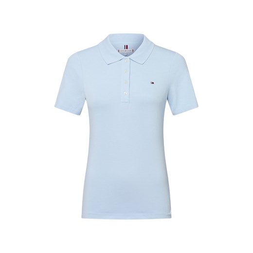 Tommy Hilfiger Damska koszulka polo Kobiety Bawełna jasnoniebieski jednolity ze sklepu vangraaf w kategorii Bluzki damskie - zdjęcie 183575489