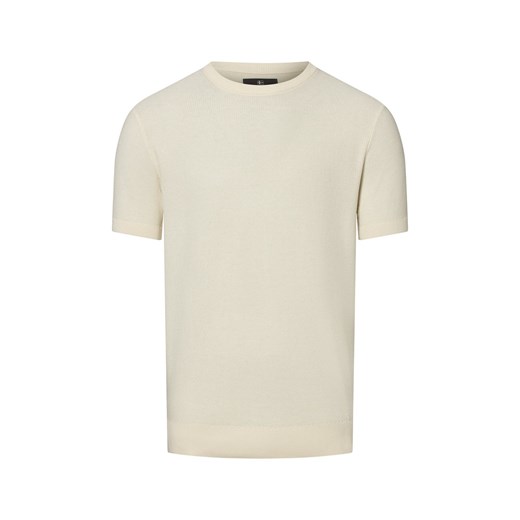 Nils Sundström Koszulka męska Mężczyźni Bawełna écru wypukły wzór tkaniny ze sklepu vangraaf w kategorii T-shirty męskie - zdjęcie 183575536
