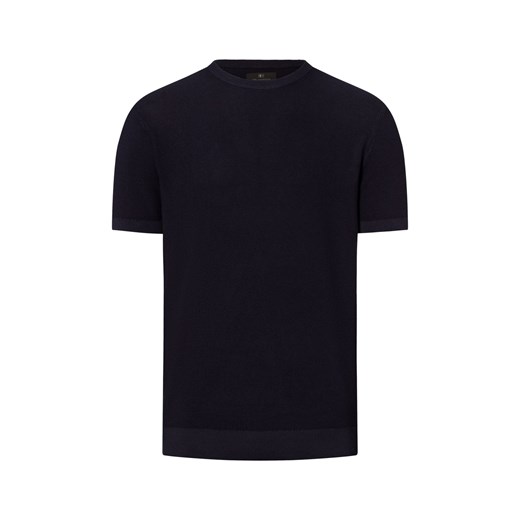 Nils Sundström Koszulka męska Mężczyźni Bawełna granatowy wypukły wzór tkaniny ze sklepu vangraaf w kategorii T-shirty męskie - zdjęcie 183575537