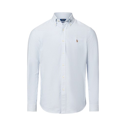 Polo Ralph Lauren Męska koszula casual Mężczyźni Modern Fit Bawełna niebieski w paski ze sklepu vangraaf w kategorii Koszule męskie - zdjęcie 183575557