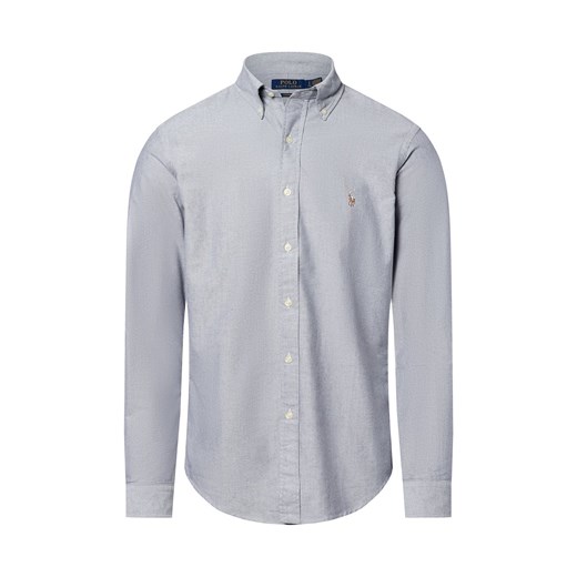 Polo Ralph Lauren Męska koszula casual Mężczyźni Regular Fit Bawełna jasny szary w paski ze sklepu vangraaf w kategorii Koszule męskie - zdjęcie 183575558