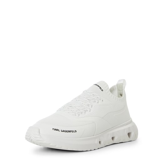KARL LAGERFELD Męskie buty sportowe - K/KITE RUN Mężczyźni Tekstylia biały jednolity ze sklepu vangraaf w kategorii Buty sportowe męskie - zdjęcie 183575575