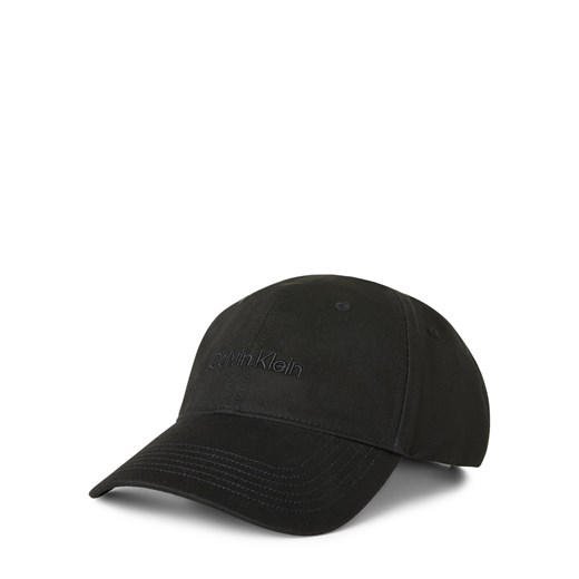 Calvin Klein Czapka męska Mężczyźni Bawełna czarny jednolity ze sklepu vangraaf w kategorii Czapki z daszkiem męskie - zdjęcie 183575587