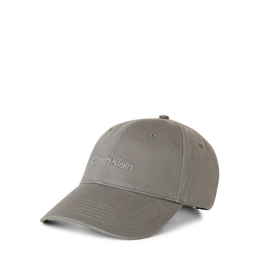 Calvin Klein Czapka męska Mężczyźni Bawełna antracytowy jednolity ze sklepu vangraaf w kategorii Czapki z daszkiem męskie - zdjęcie 183575588