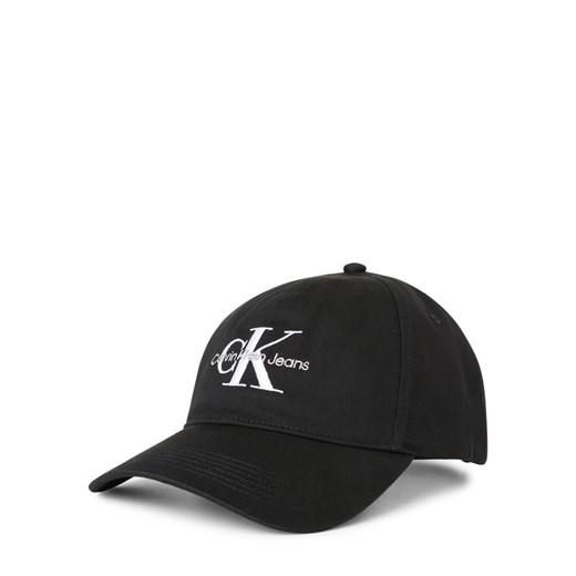 Calvin Klein Jeans Czapka męska Mężczyźni Bawełna czarny jednolity ze sklepu vangraaf w kategorii Czapki z daszkiem męskie - zdjęcie 183575589