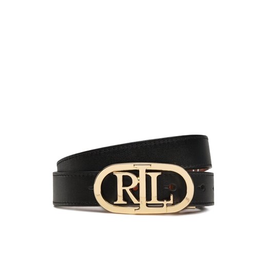 Pasek Damski Lauren Ralph Lauren Oval Rev 25 412883714003 Brązowy ze sklepu eobuwie.pl w kategorii Paski damskie - zdjęcie 183577256