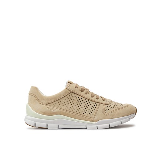 Sneakersy Geox D Suke B D02F2B 00022 C6738 Beżowy ze sklepu eobuwie.pl w kategorii Buty sportowe damskie - zdjęcie 183577296