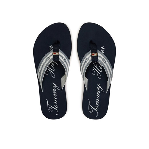 Japonki Tommy Hilfiger Im Th Signature Beach Sandal FW0FW08369 Granatowy Tommy Hilfiger 36 eobuwie.pl