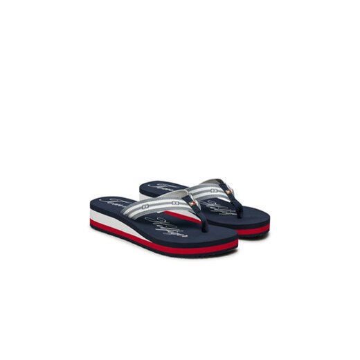 Japonki Tommy Hilfiger Im Th Signature Beach Sandal FW0FW08369 Granatowy Tommy Hilfiger 36 eobuwie.pl