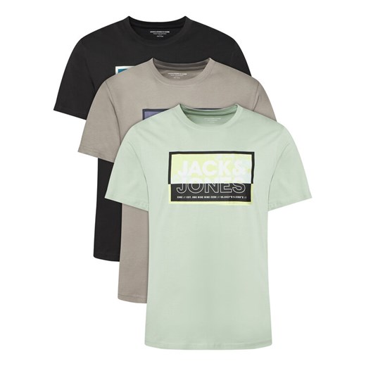 Jack&Jones Komplet 3 t-shirtów Logan 12284754 Kolorowy Regular Fit ze sklepu MODIVO w kategorii T-shirty męskie - zdjęcie 183578049