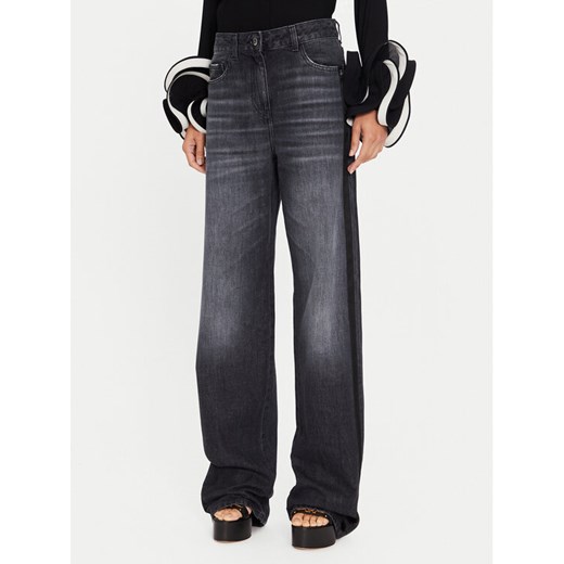Elisabetta Franchi Jeansy PJ-76I-46E2-V320 Czarny Regular Fit ze sklepu MODIVO w kategorii Jeansy damskie - zdjęcie 183578178