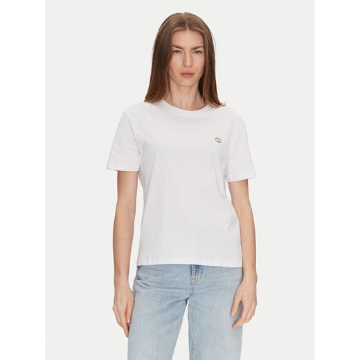 TWINSET T-Shirt 251TP2074 Biały Regular Fit ze sklepu MODIVO w kategorii Bluzki damskie - zdjęcie 183578209