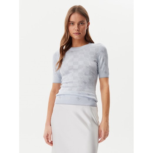 Guess Sweter W5GR20 Z3D60 Niebieski Regular Fit ze sklepu MODIVO w kategorii Swetry damskie - zdjęcie 183578217