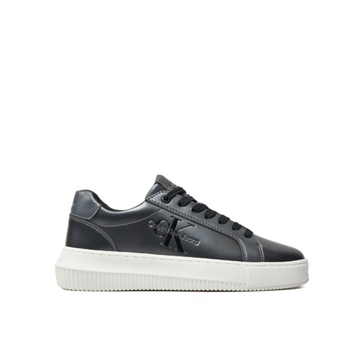 Calvin Klein Jeans Sneakersy Chunky Cupsole Laceup Lth Ml Mtl YW0YW01517 Czarny ze sklepu MODIVO w kategorii Trampki damskie - zdjęcie 183578326