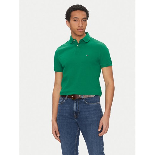 Tommy Hilfiger Polo 1985 MW0MW17770 Zielony Regular Fit ze sklepu MODIVO w kategorii T-shirty męskie - zdjęcie 183578416