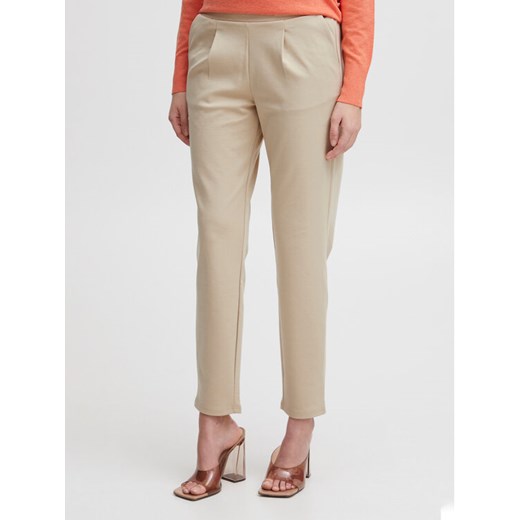 b.young Chinosy 20812848 Beżowy Slim Fit ze sklepu MODIVO w kategorii Spodnie damskie - zdjęcie 183578515