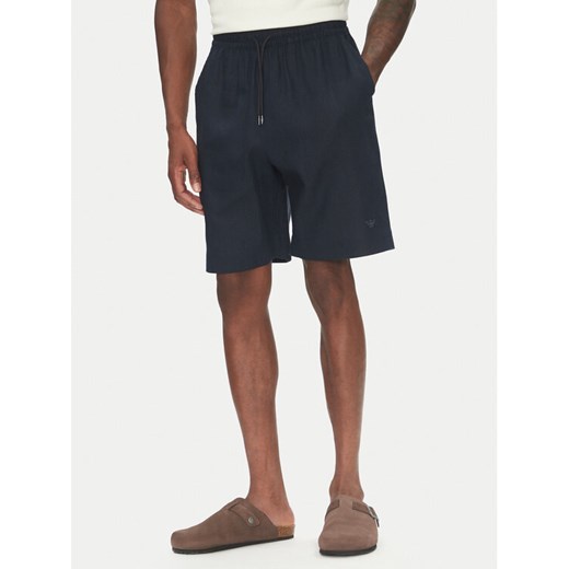 Emporio Armani Szorty materiałowe EM000681 AF12356 UB102 Granatowy Regular Fit ze sklepu MODIVO w kategorii Spodenki męskie - zdjęcie 183578518