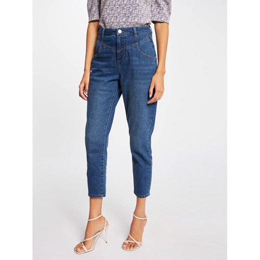 Morgan Jeansy 231-PFOLK Granatowy Straight Fit ze sklepu MODIVO w kategorii Jeansy damskie - zdjęcie 183578569