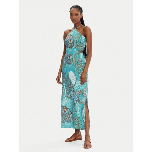 Seafolly Sukienka letnia La Mer 55423-DR Turkusowy Regular Fit ze sklepu MODIVO w kategorii Sukienki - zdjęcie 183578746