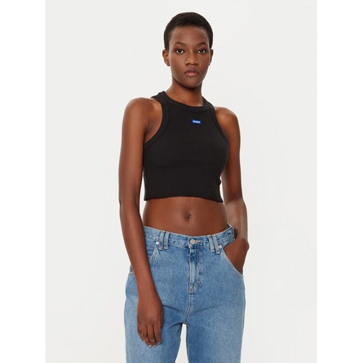 HUGO Top Baby 50511450 Czarny Slim Fit ze sklepu MODIVO w kategorii Bluzki damskie - zdjęcie 183578757