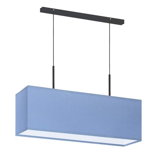 Niebieska lampa wisząca do pokoju młodzieżowego MILOS z prostokątnym abażurem ze sklepu Lysne w kategorii Lampy wiszące - zdjęcie 183584267