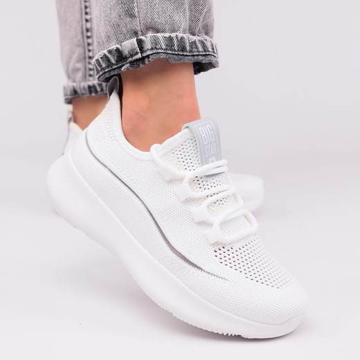 Sneakersy damskie półbuty Big Star NN274662 białe ze sklepu butyolivier w kategorii Półbuty damskie - zdjęcie 183585095
