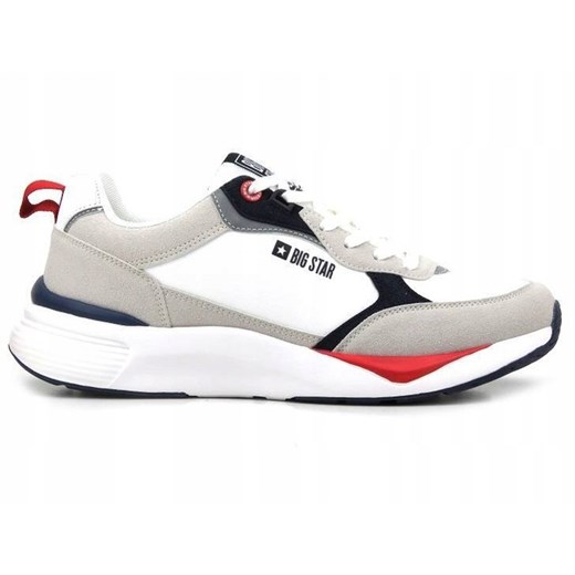 Buty męskie sportowe półbuty memory foam Big Star LL174235 białe ze sklepu butyolivier w kategorii Buty sportowe męskie - zdjęcie 183585109