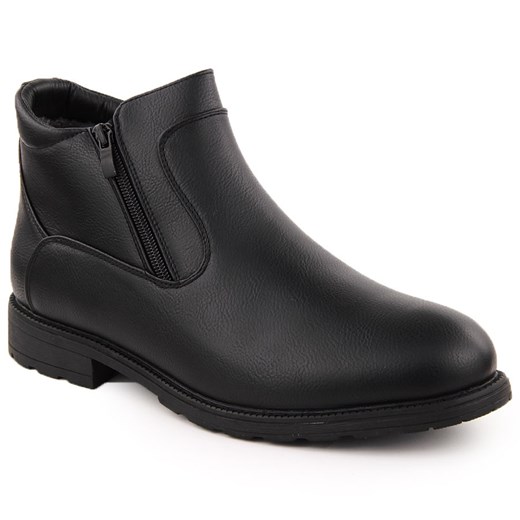 Atletico Trzewiki buty męskie sztyblety ocieplane czarne Man&#39;s Style WS-002 ze sklepu ButyModne.pl w kategorii Buty zimowe męskie - zdjęcie 183588995