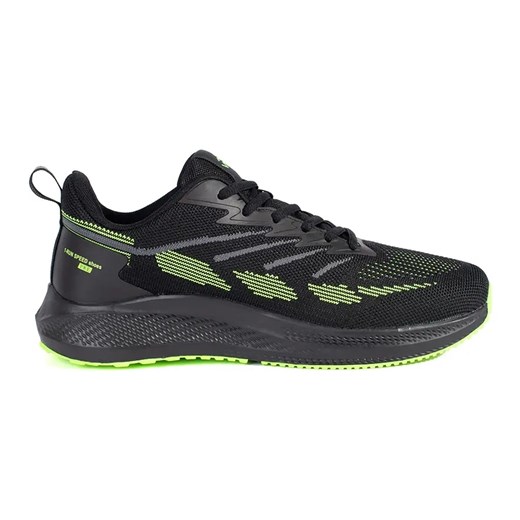 Vico Czarno-zielone męskie siatkowe buty sportowe czarne ze sklepu ButyModne.pl w kategorii Buty sportowe męskie - zdjęcie 183589088