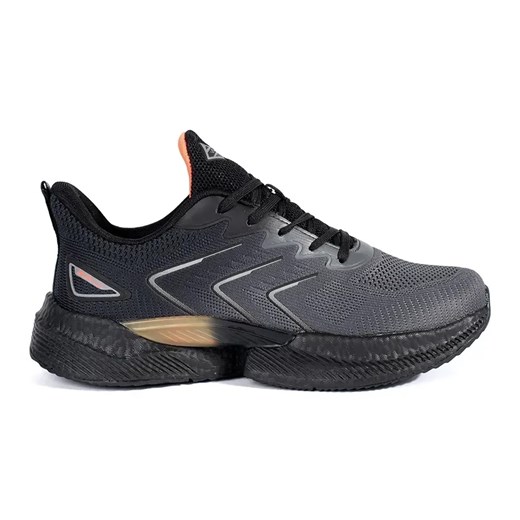 Vico Czarno-szare lekkie buty sportowe sznurowane ze sklepu ButyModne.pl w kategorii Buty sportowe damskie - zdjęcie 183589089