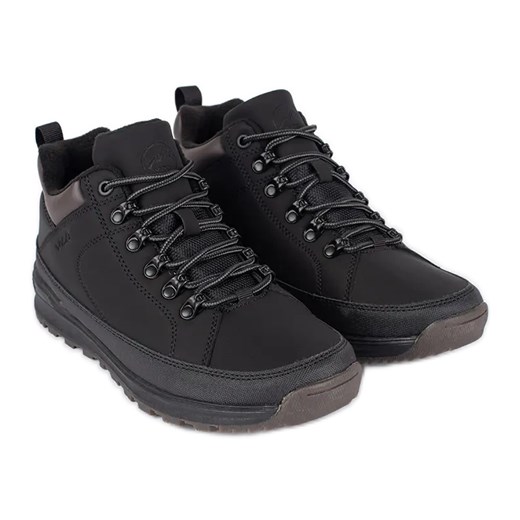 Vico Czarne wiązane męskie buty trekkingowe ze sklepu ButyModne.pl w kategorii Buty trekkingowe dziecięce - zdjęcie 183589197