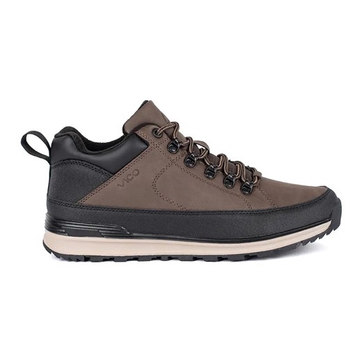 Vico Brązowe wiązane męskie buty trekkingowe ze sklepu ButyModne.pl w kategorii Buty trekkingowe dziecięce - zdjęcie 183589198