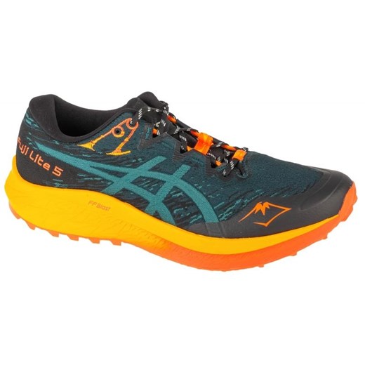 Buty do biegania Asics Fuji Lite 5 1011B889-300 zielone ze sklepu ButyModne.pl w kategorii Buty sportowe męskie - zdjęcie 183589359