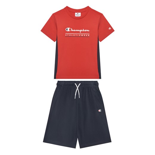 Champion Komplet t-shirt i spodenki 306992 Czerwony Regular Fit ze sklepu MODIVO w kategorii Komplety chłopięce - zdjęcie 183591315