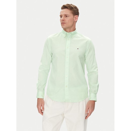 Tommy Hilfiger Koszula MW0MW37550 Zielony Regular Fit ze sklepu MODIVO w kategorii Koszule męskie - zdjęcie 183591358