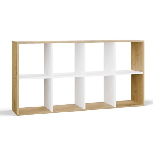 Regał komorowy dąb artisan + biały - Begonis 5x Elior One Size Edinos.pl