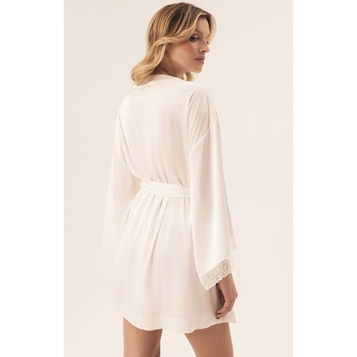 Esotiq szlafrok damski biały Rhein 43272-00X, Kolor biały, Rozmiar L/XL, Esotiq ze sklepu Intymna w kategorii Szlafroki damskie - zdjęcie 183592337