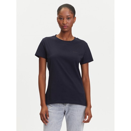 BOSS T-Shirt C_Esogo_1 50506973 Granatowy Slim Fit ze sklepu MODIVO w kategorii Bluzki damskie - zdjęcie 183593426