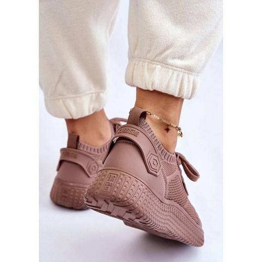 Sneakersy damskie półbuty memory foam Big Star LL274416 beżowe beżowy 36 ButyModne.pl