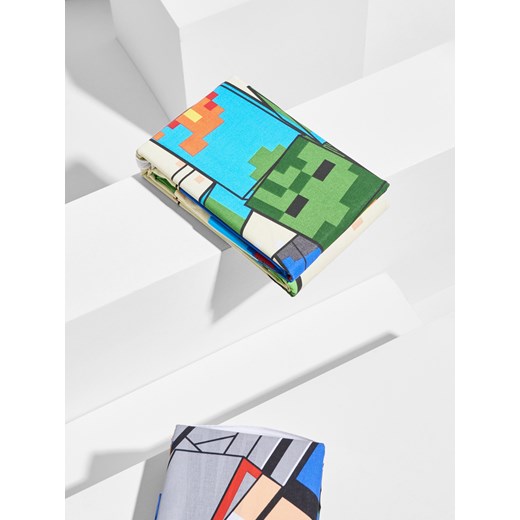 Sinsay - Dwustronny komplet pościeli Minecraft - zielony Sinsay One Size Sinsay