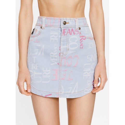 Versace Jeans Couture Spódnica mini 74HAE855 Niebieski Regular Fit ze sklepu MODIVO w kategorii Spódnice - zdjęcie 183595696