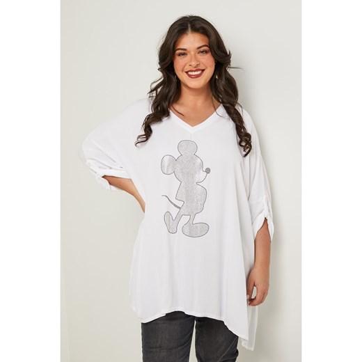 Bluzka damska Curvy Lady z długim rękawem w nadruki 