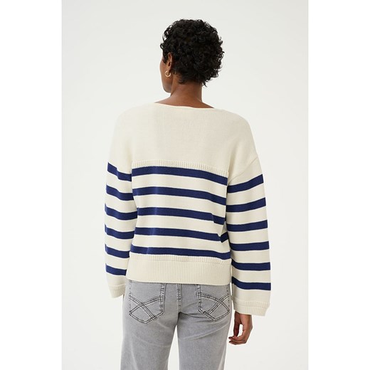 Sweter damski Cream z bawełny casual 