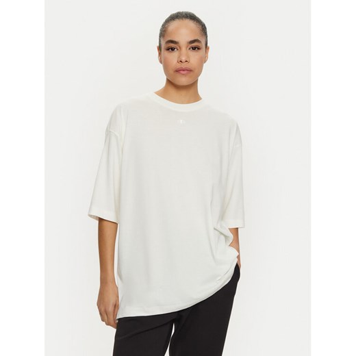 Champion T-Shirt 117537 Écru Loose Fit ze sklepu MODIVO w kategorii Bluzki damskie - zdjęcie 183596466