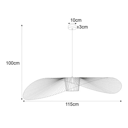 Wisząca lampa druciana kapelusz niebieska Minihat Lumes One Size Edinos.pl