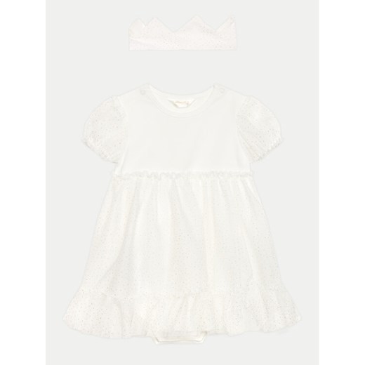 Mayoral Sukienka elegancka 1629 Écru Regular Fit ze sklepu MODIVO w kategorii Sukienki niemowlęce - zdjęcie 183596955
